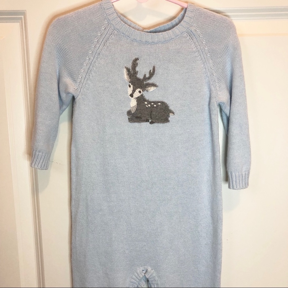 Blue knit one piece - Janie & Jack